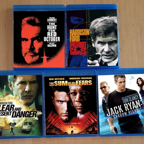 Jack Ryan 5-Movie Collection Blu-Ray like new, action thriller
