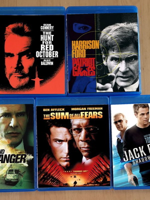 Jack Ryan 5-Movie Collection Blu-Ray like new, action thriller