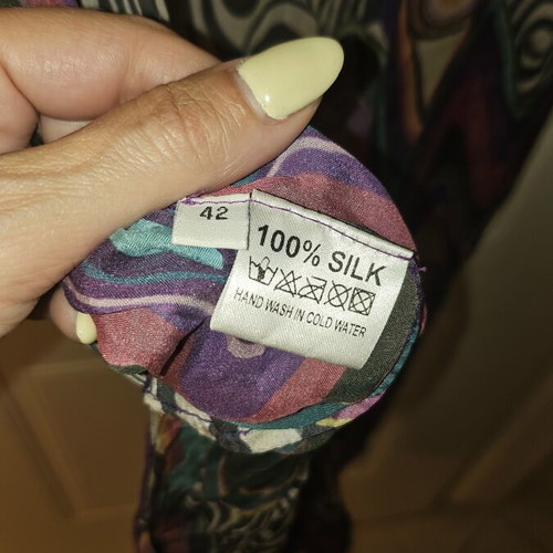 Miss Bikini silk caftan like new, multicolor, beachwear