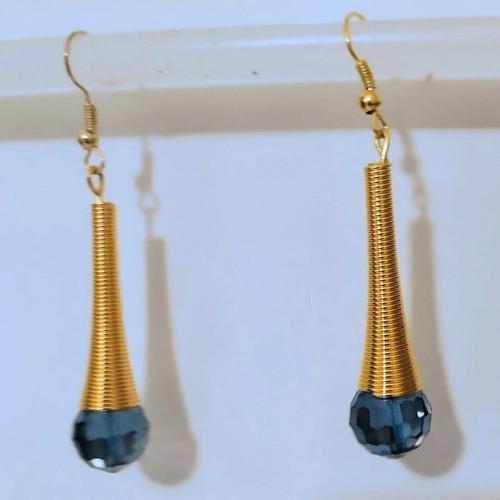 Dangle blue earrings elegant summer style