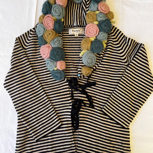 Hoss Intropia cardigan wool used, multicolor with flowers