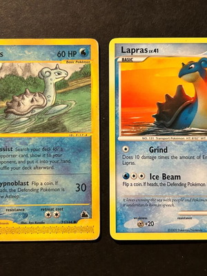 Lapras Pokemon card pack of 2