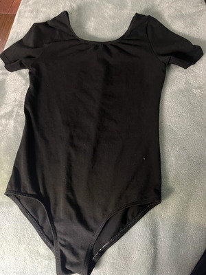 Black children's short-sleeve bodysuit like new, size L