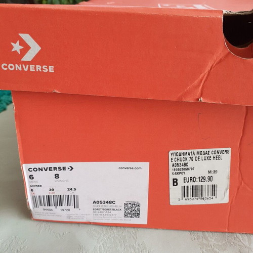 Converse All Star Cream Chuck Taylor 70 De Luxe Size 39 New With Box
