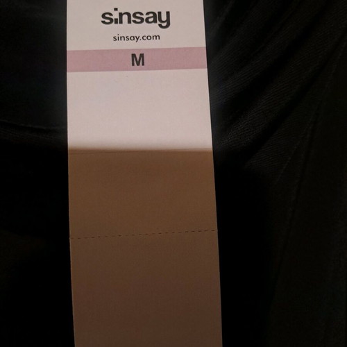 Black midi dress Sinsay with gold detail new