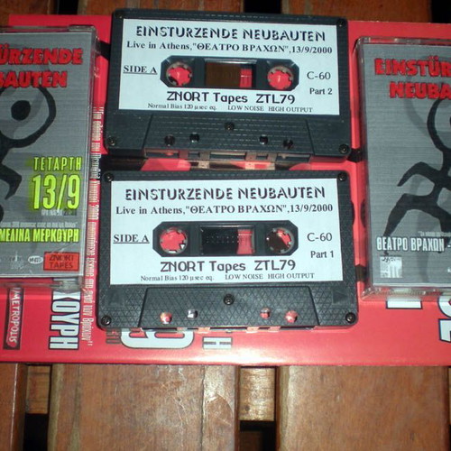 Einstuerzende Neubauten rare double live cassette new with flyer