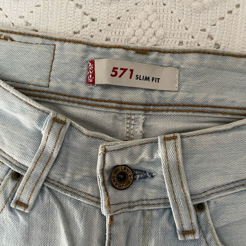 Levi's 571 Slim Fit women's jeans used, light blue