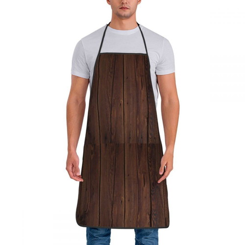 Cooking apron new waterproof with wood design 104x62cm