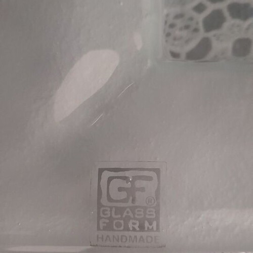 Ashtray decorative with EKO logo GF Glass Form handmade