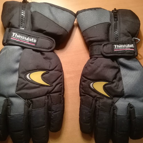 Thinsulate motorcycle gloves with zipper like new, size large