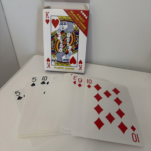 Jumbo Playing Cards plastic coated, large size
