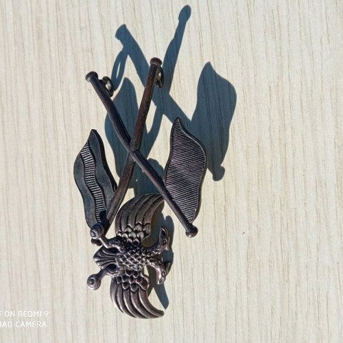 Silver pins used with eagle and crossed flags