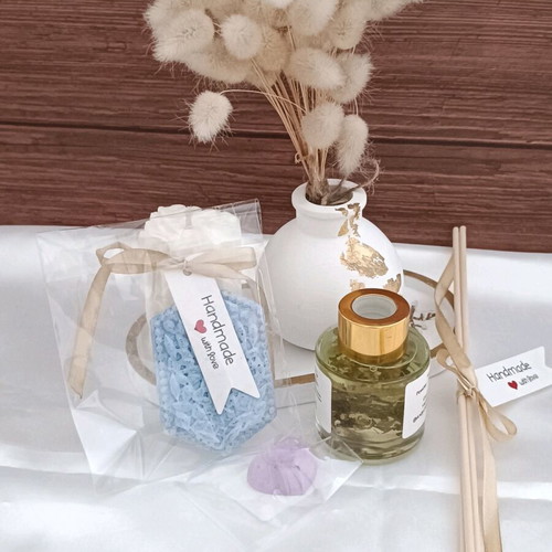 Reed Diffuser 50ml with Ocean Wave closet tablet and wax melts gift