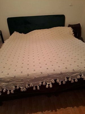 Vintage Handmade Crochet Bedspread like new