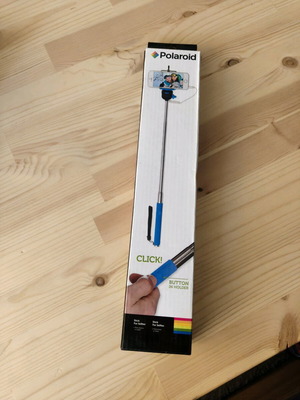 Selfie stick μπλέ καινούριο με καλώδιο σύνδεσης και κουμπί