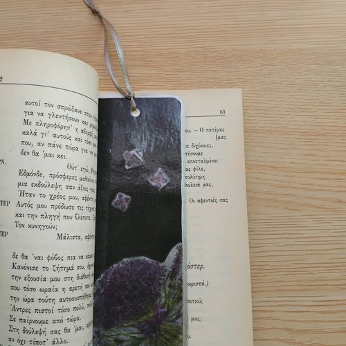 Handmade bookmarks set of 3 new with romantic floral designs