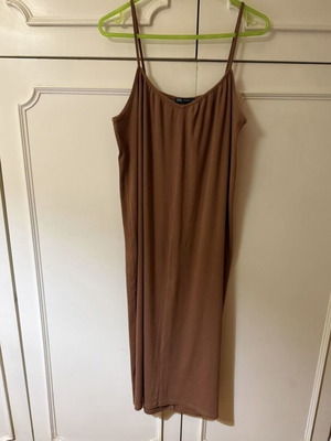 Zara midi dress oversized brown ribbed like new