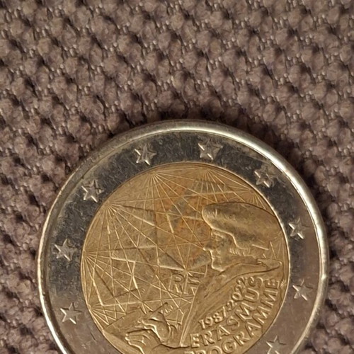 French 2022 2 Euro commemorative coin Erasmus program 35th anniversary