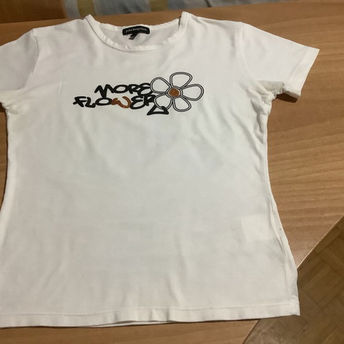 Julia Bergovich women's short sleeve t-shirt like new, size M, white and black