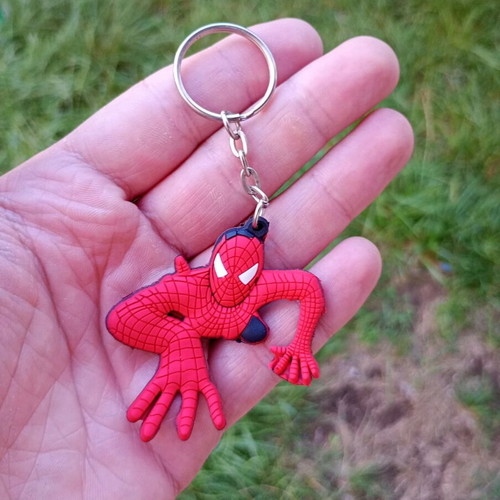 Spiderman keychain used, rubber