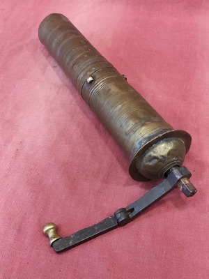 Traditional Handheld Coffee Grinder Used, Brass, 34cm
