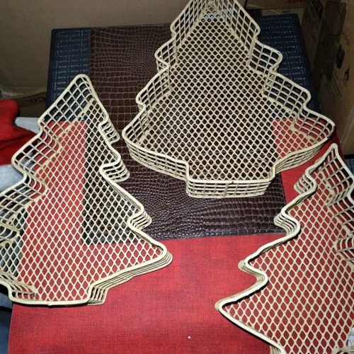 Christmas tree baskets new for holidays made of soft material and iron