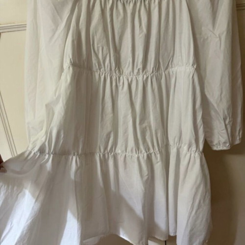 Zara white mini dress in poplin