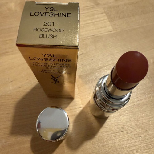 YSL Loveshine Wet Shine Lipstick 201 Rosewood Blush
