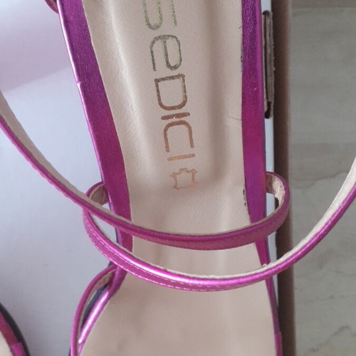 Sedici leather women's sandals new, size 41, fuchsia