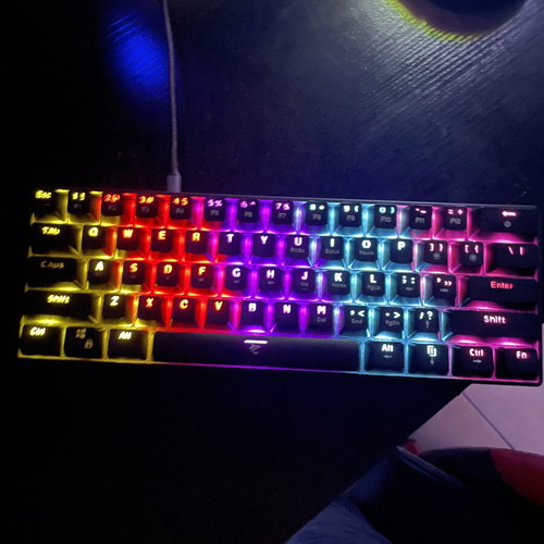 Mechanical Gaming Keyboard White Shark wired with blue switches customized RGB like new