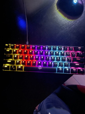Mechanical Gaming Keyboard White Shark wired with blue switches customized RGB like new