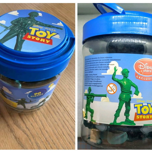 Toy Story Green Army Men Bucket like new