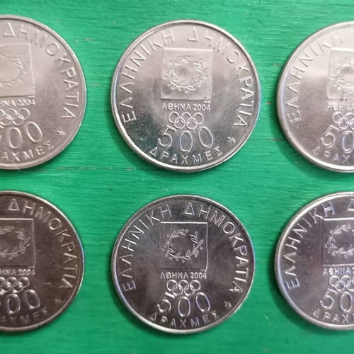 6 Anniversary Coins of 500 DRX. 2000 “OLYMPIC GAMES”