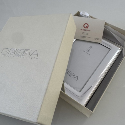 Brera Italian silver photo frame new with box