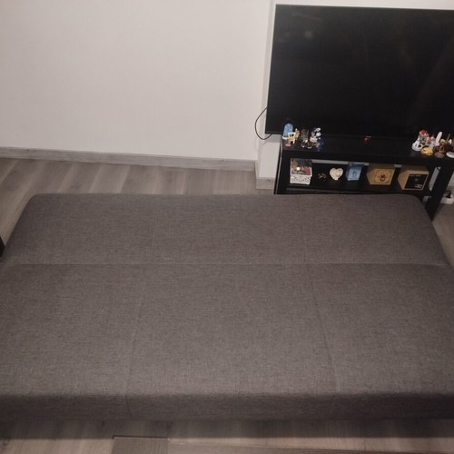 Three-seater sofa bed, dark grey from Praktiker