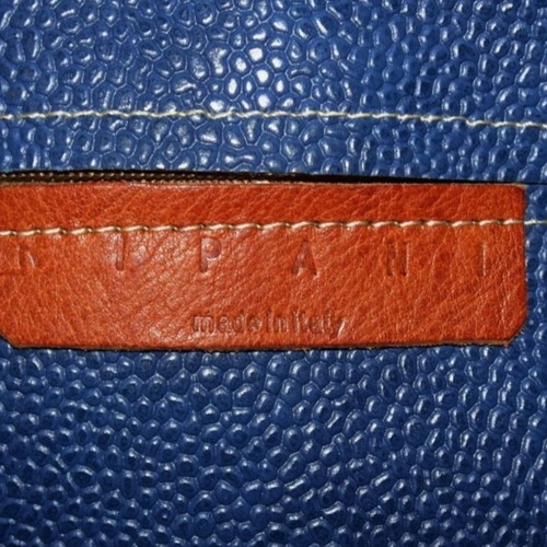 Ripani leather toiletry bag new, blue