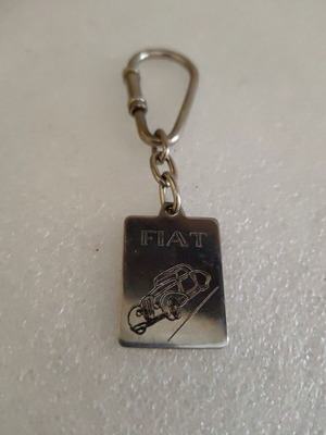 Vintage keychain used, Fiat design