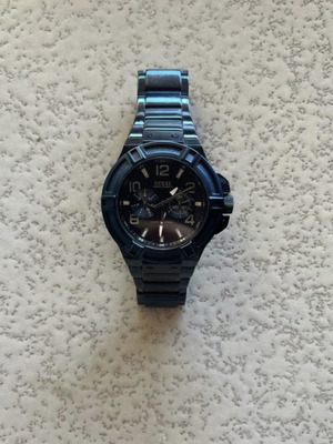 Guess watch W0218G4, blue, men's