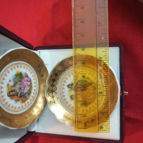 Limoges vintage porcelain miniature plate set used