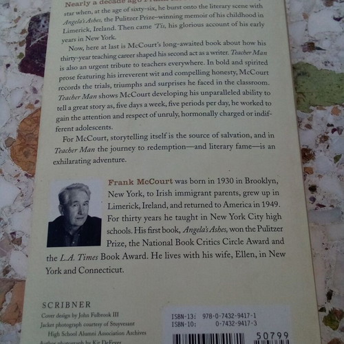 Teacher Man pocket book by Frank McCourt used, English