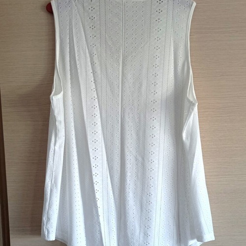 Shein Plus Size White Sleeveless Blouse 4XL New