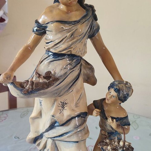Vintage Italian Capodimonte statue signed F. Merli