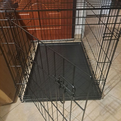 Crate for large dogs metal black, new