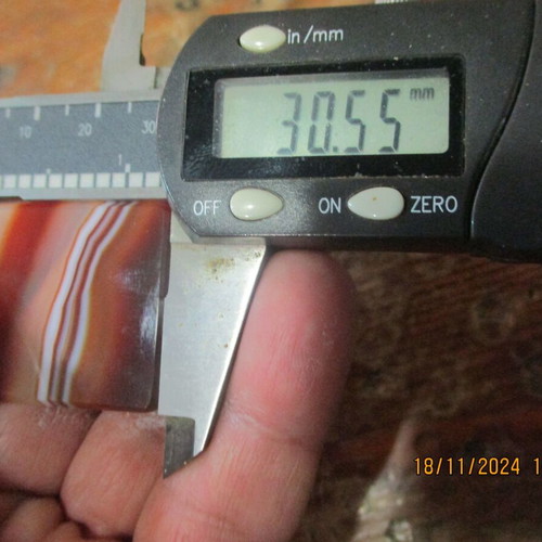 Sardonyx cabochon new, slice 30.55 mm