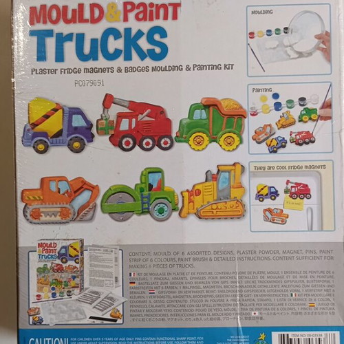 Mould & Paint Trucks kit, plaster fridge magnets and badges