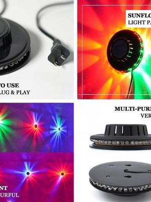 Περιστρεφόμενη DJ δισκο LED λάμπα με 7 χρώματα και φωτιστικά εφέ