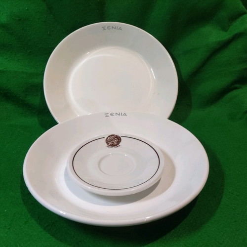 Xenia 1968 plates used, Ionia Hellas ceramics no 38 & 62, set of 3
