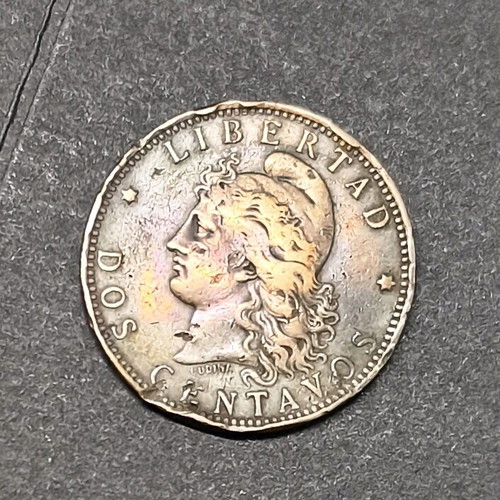 2 Centavos 1892 used