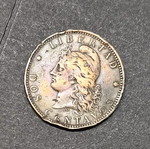 2 Centavos 1892 used