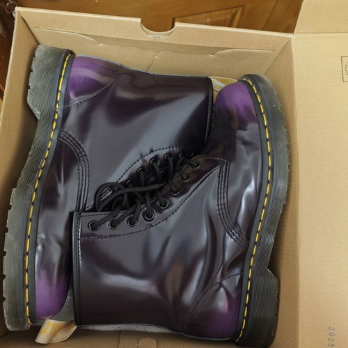 Dr. Martens men's boots size 44, purple vegan leather